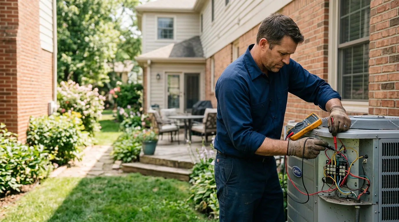 HVAC technician working near Sedgwick, CO